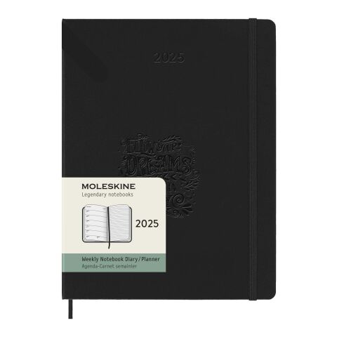 Moleskine Hardcover 12 Monate Wochenkalender XL Estándar | negro | sin montaje de publicidad | no disponible | no disponible