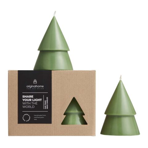 Originalhome Set de 2 velas árbol de Navidad - M Verde mezcla | sin montaje de publicidad