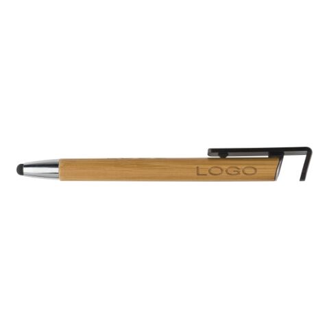 Bolígrafo de bambú y puntero táctil. negro | sin montaje de publicidad | no disponible | no disponible