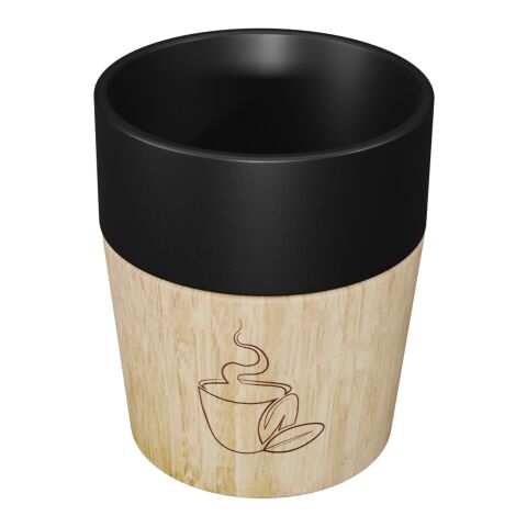 Taza para café de cerámica magnética SCX &quot;Design D05&quot; Estándar | Negro intenso | sin montaje de publicidad | no disponible | no disponible