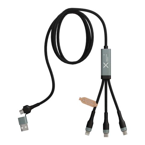 Cable de carga ultrarrápida de 100 W 5 en 1 de rPET &quot;SCX.design C53&quot;