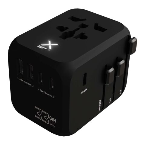 Adaptador universal de viaje &quot;SCX.design T16&quot; Negro | sin montaje de publicidad | no disponible | no disponible