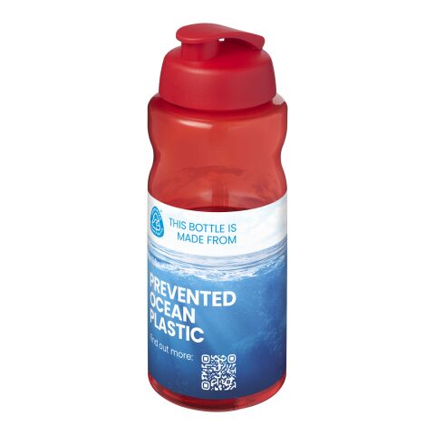 Bidón deportivo con tapa Flip de 1 litro &quot;H2O Active® Eco Big Base&quot; rojo-rojo | sin montaje de publicidad | no disponible | no disponible