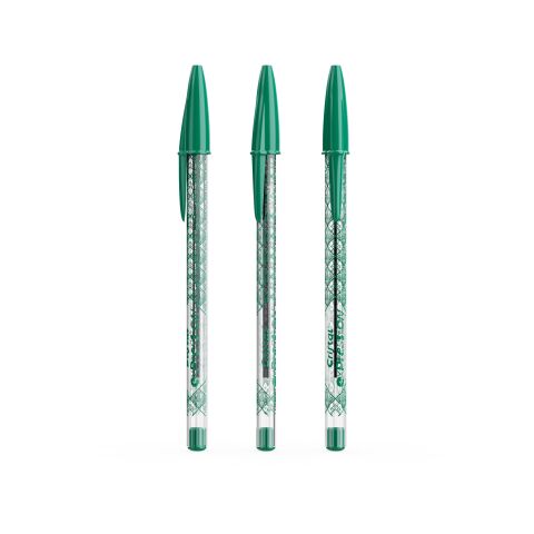 BIC® Cristal® Expression verde-Negro | tinta verde | Impresión Digital | Cuerpo-Total | 26.00 mm x 110.00 mm