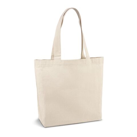 BETO. Bolsa de lona 100% algodón (280 g/m²) Beige | sin montaje de publicidad