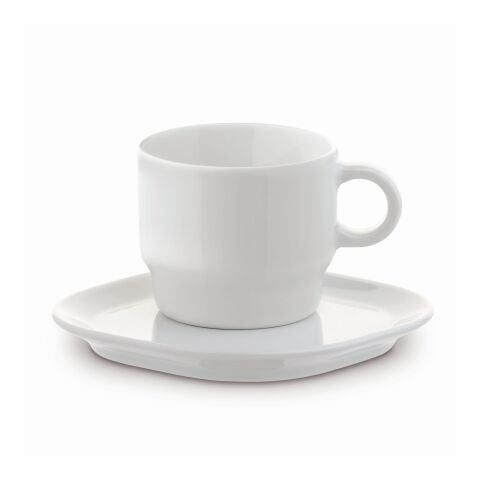 Taza y plato pequeño square Satellite 180ml Blanco | sin montaje de publicidad | no disponible | no disponible | no disponible