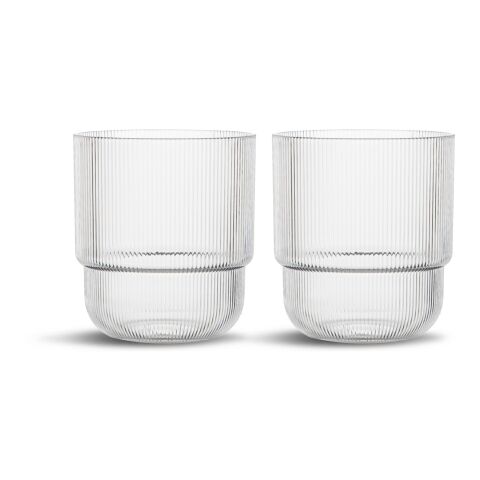 Billi vaso de agua 400 ml set de 2 Transparente | sin montaje de publicidad