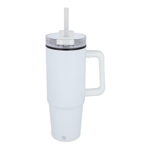 Taza Miami con asa y pajita 800ml Blanco | sin montaje de publicidad | no disponible | no disponible | no disponible