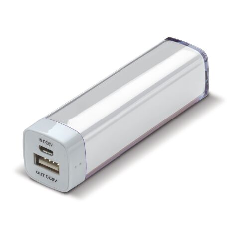 Powerbank Transparente 2200mAh Blanco | sin montaje de publicidad | no disponible | no disponible | no disponible