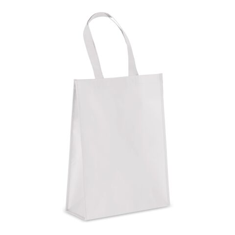 R-PET Bolsa de transporte de tejido sin tejer laminado 30 x 12 x 40 cm 105 g/m². Blanco | sin montaje de publicidad | no disponible | no disponible | no disponible