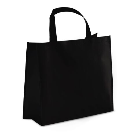 R-PET Bolsa de transporte de tejido sin tejer laminado 40 x 16 x 35 cm 105 g/m². Negro | sin montaje de publicidad | no disponible | no disponible | no disponible