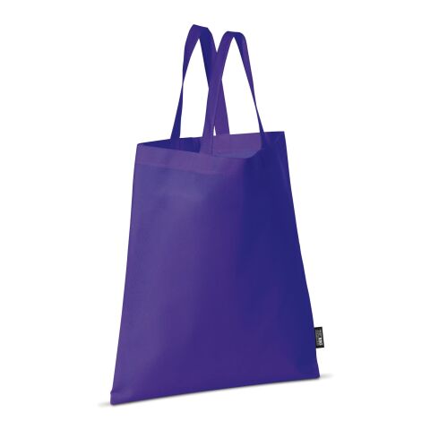 Bolsa Non Woven asas cortas 75g/m² Transparente morada | sin montaje de publicidad | no disponible | no disponible | no disponible