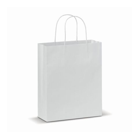 Bolsa de papel kraft 90g/m² 22x10x31cm Blanco | sin montaje de publicidad | no disponible | no disponible | no disponible