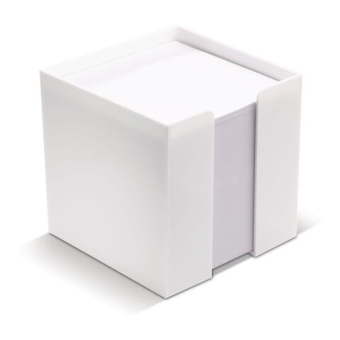 Cubo de papel con caja de plástico 10x10x10cm Blanco | sin montaje de publicidad | no disponible | no disponible | no disponible