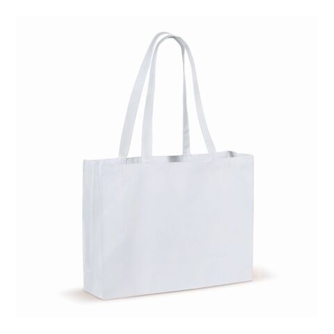 Bolsa de algodón reciclado con fuelle 140g/m² 49x14x37cm Blanco | sin montaje de publicidad | no disponible | no disponible | no disponible