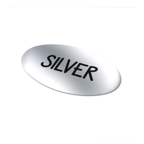 Vinyl Sticker Oval 60x35mm Plata | sin montaje de publicidad | no disponible | no disponible | no disponible