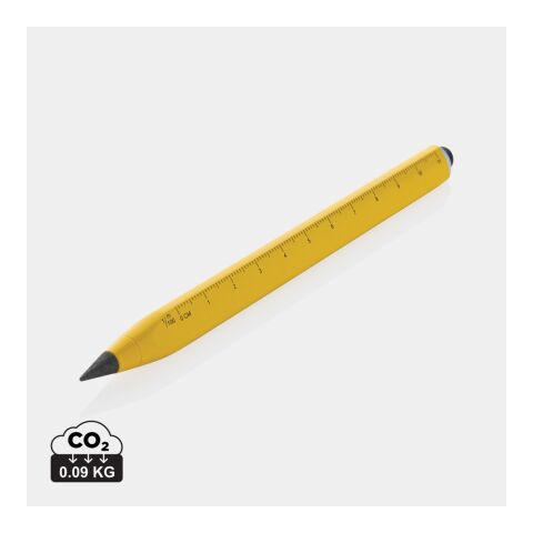 Bolígrafo multitarea infinity de aluminio reciclado Eon RCS amarillo | sin montaje de publicidad | no disponible | no disponible
