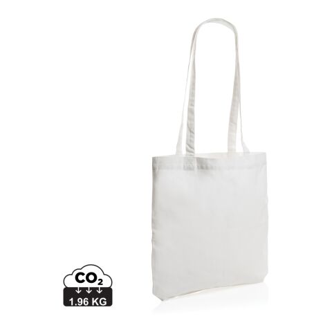 Bolsa de algodón reciclado Impact Aware ™ blanco | sin montaje de publicidad | no disponible | no disponible | no disponible