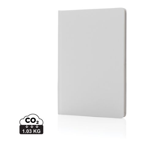 Libreta A5 de tapa dura de papel Impact Stone blanco | sin montaje de publicidad | no disponible | no disponible