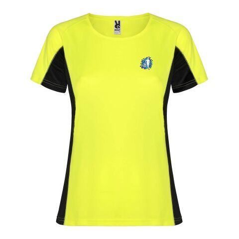 Camiseta deportiva de manga corta para mujer &quot;Shanghai&quot; Estándar | Fluor Yellow-Negro intenso | L | sin montaje de publicidad | no disponible | no disponible | no disponible